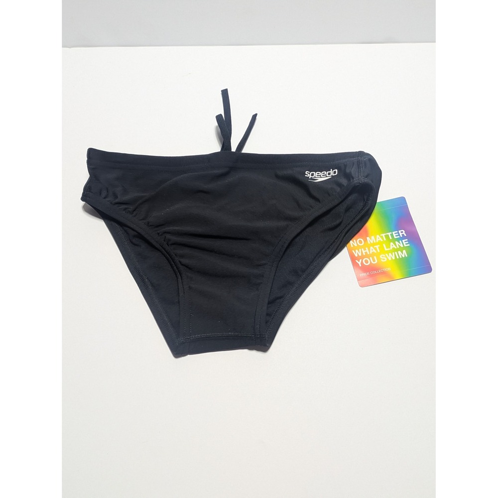 Speedo Mens Pride Collection Eco Endurance Brief Swimsuit Anthracite Black 30